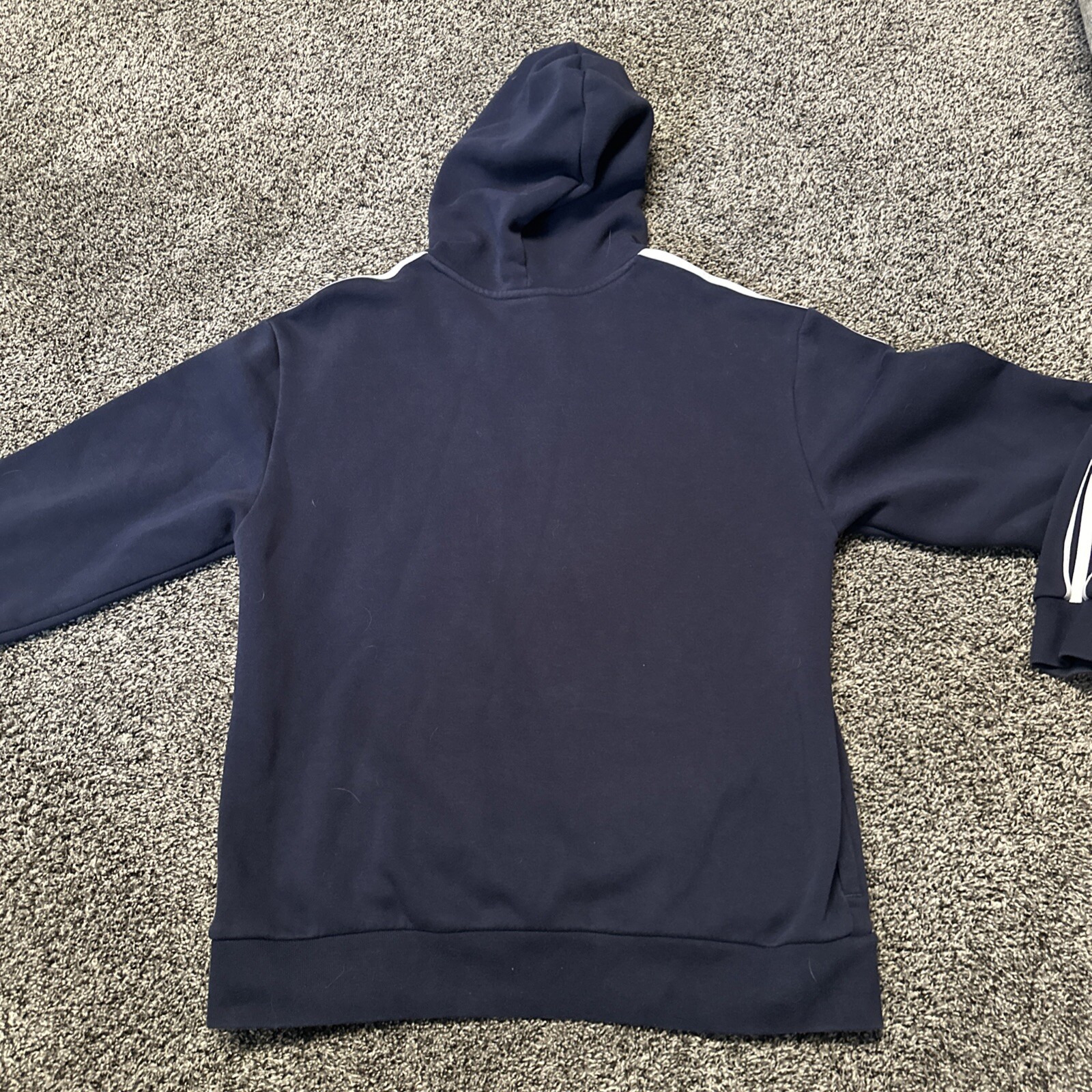 Adidas Sweatshirt Men Size Large Blue Pullover Hoodie Long Sleeve thumbnail 4