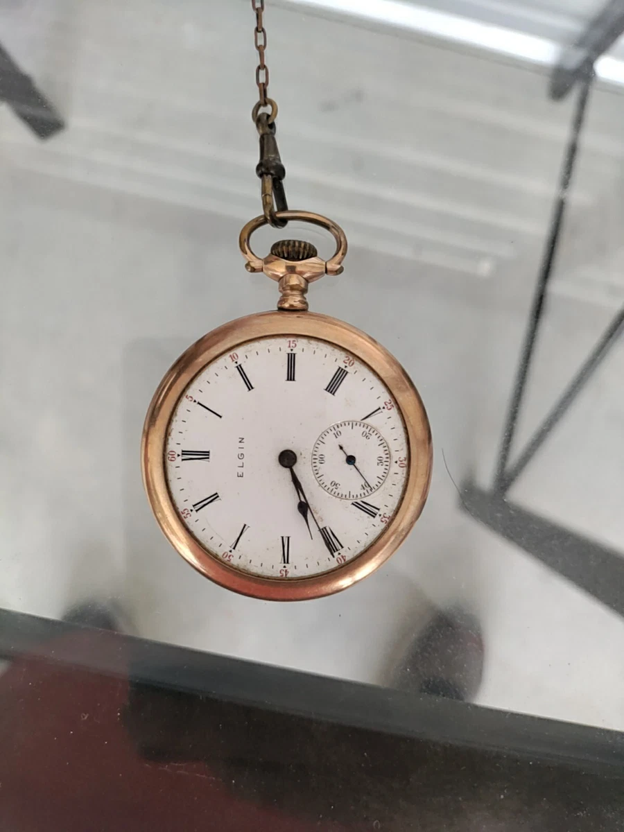 Elgin pocket shop watch roman numerals