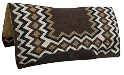 Showman 34''x36'' Contoured Wool Top Cutter Style Saddle Pad