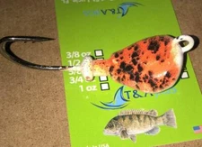 10 SPARKIE WHITE ORANGE BLACK BLACKFISH Jigs Heads Tautog Tog  T&A JIGS Jigheads