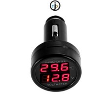 12V 24V Digital Auto Voltmeter Thermometer Zigaretten anzünder Stil Auto Ware