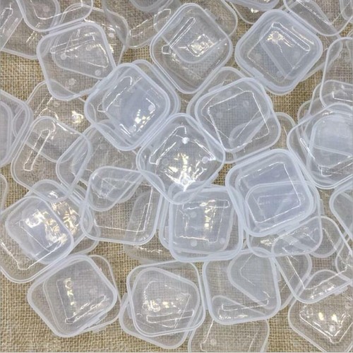 50/100pcs Mini Clear Plastic Small Box Jewelry Earplugs Storage Case Container - Picture 9 of 11
