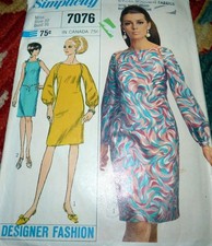  LOVELY VTG 1960s DRESS Designer Fashion Sewing Pattern 10/31