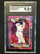 Yordan Alvarez 2024 Bowwan Chrome Sapphire #48 Padpradascha 1/1 Rainbow (READ)