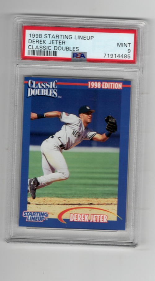1998 Derek Jeter Classic Doubles Starting Lineup Card PSA 9 Mint