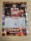 2025-26 Topps NBA Hoops AJ Johnson #HHS-AJ Hyper Signatures Orange/25 Wizards