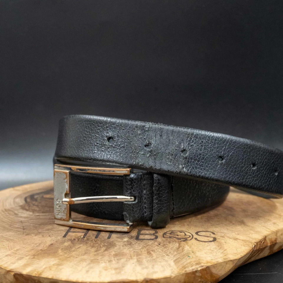 Hugo Boss Hugo Herren Gürtel C-Ellot Klassischer Leder Jeansgürtel Schwarz Gr... - Bild 4 von 4