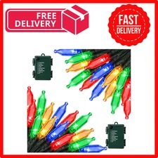 Battery Operated Christmas Lights - 2 Pack Total 33Ft 100Leds Mini String Lights