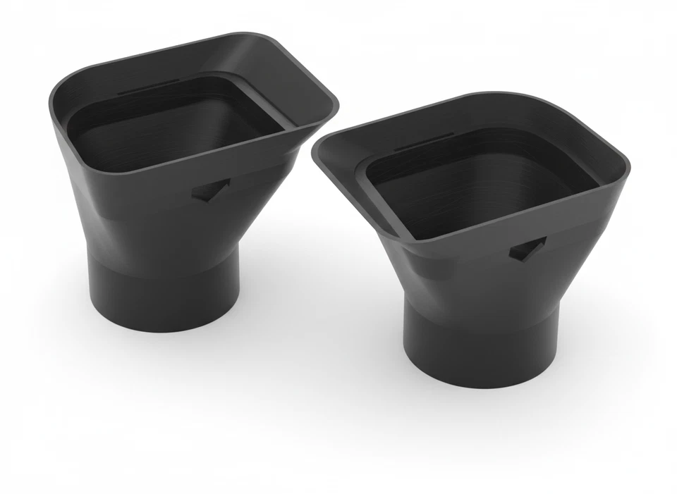 Paire conduits d’aération 75mm BMW E36 M / 75mm Air Ducts BMW E36 M (x2) - Photo 2/3