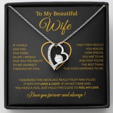 To My Wife Necklace, Christmas Gifts For Women, Anniversary Gift For Wife