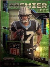 2024 Prizm Premier Jerseys Xavier Legette Green NFL Shield Tag Patch RC