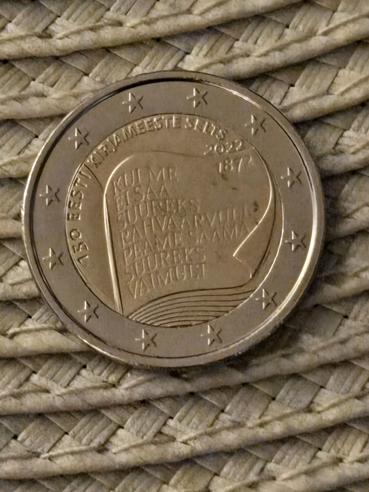 2 EURO ESTONIE 2022 150 ANS SOCIETE LITTERATURE COMMEMORATIVE 