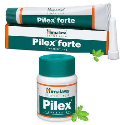 Himalaya Pilex Forte Ointment (30g) +  60 Tablets combo for piles treatment