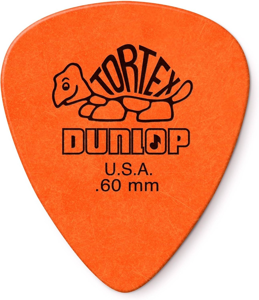 Dunlop Tortex Standard .60mm Orange Guitar Pick, 24 Pack