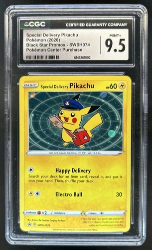 2020 Pokemon Black Star Promos Special Delivery Pikachu #SWSH074 CGC 9.5