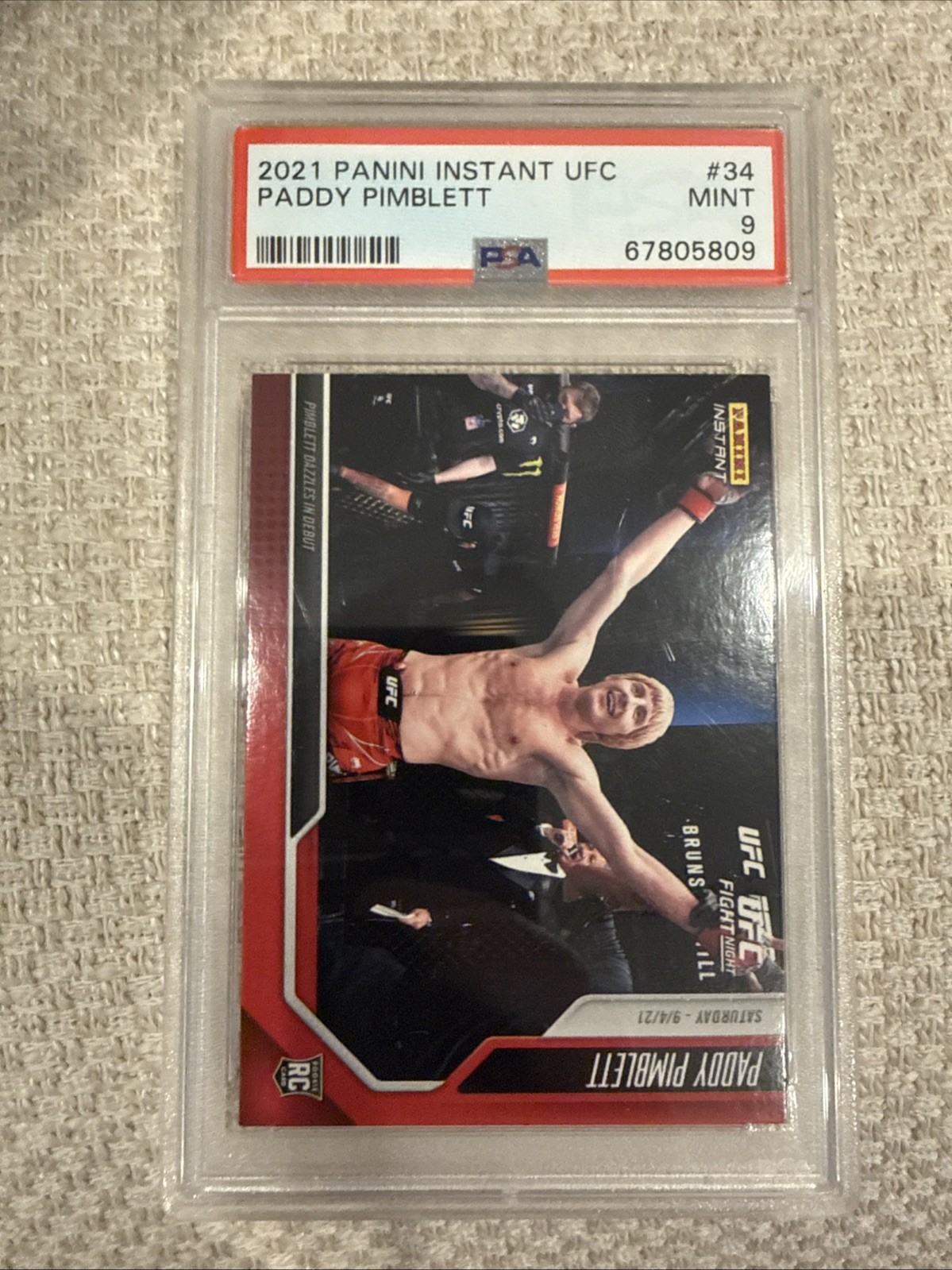 2021 Panini Instant UFC Paddy Pimblett #34 /9708 RC PSA 9 Mint