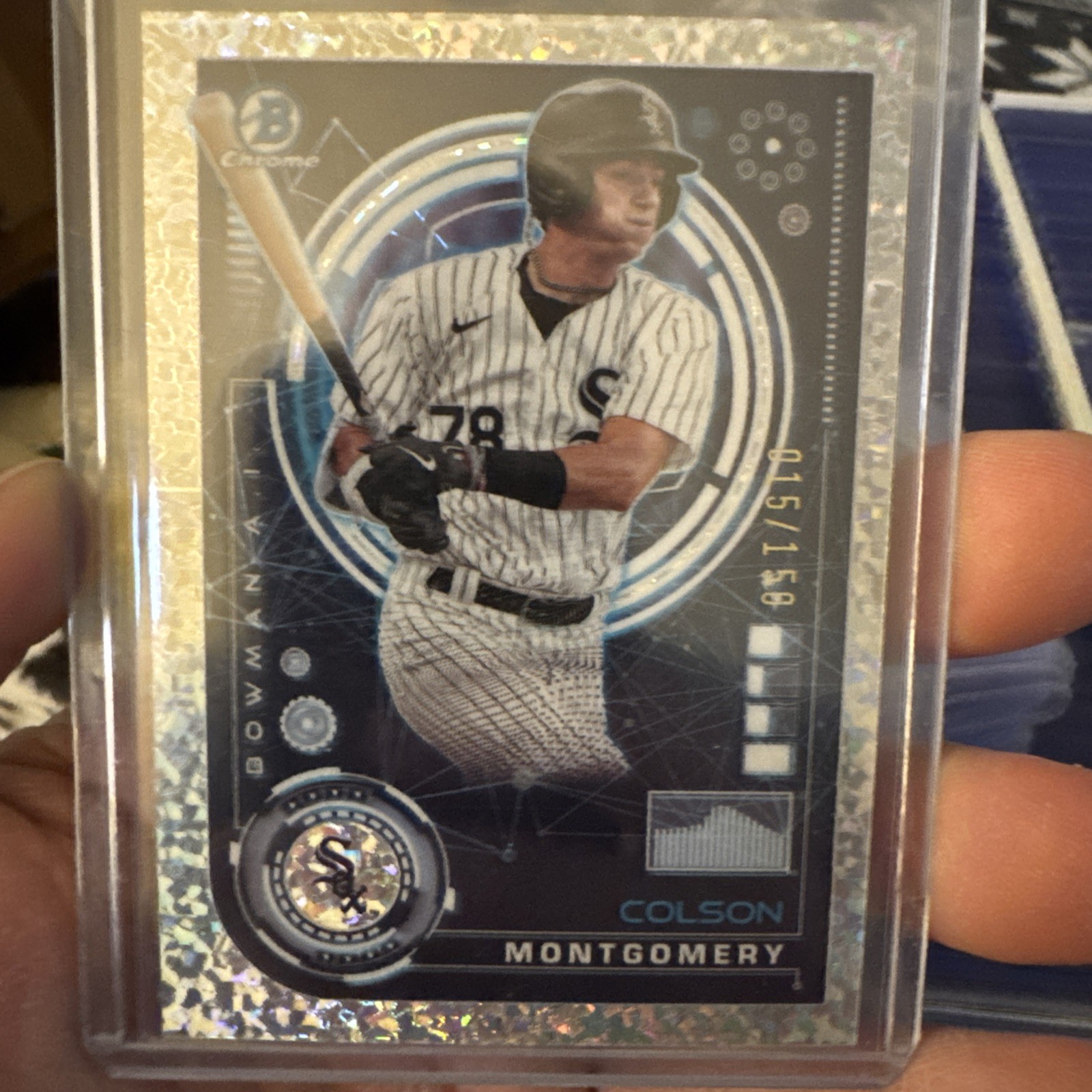 2024 Bowman COLSON MONTGOMERY White Sox Bowman AI Mini Diamond /150 BAI-9