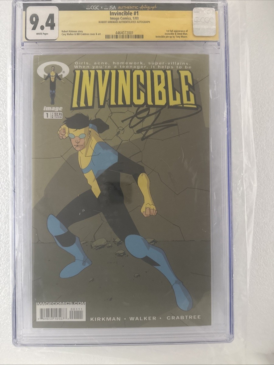 INVINCIBLE 1 - CGC SS 9.4 - 01/2003 - SIGNED BY ROBERT KIRKMAN | eBay