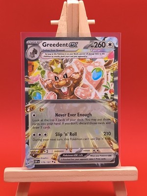 Greedent ex 179/197 Obsidian Flames Tera Ultra Rare Holo Pokemon Card * New  *