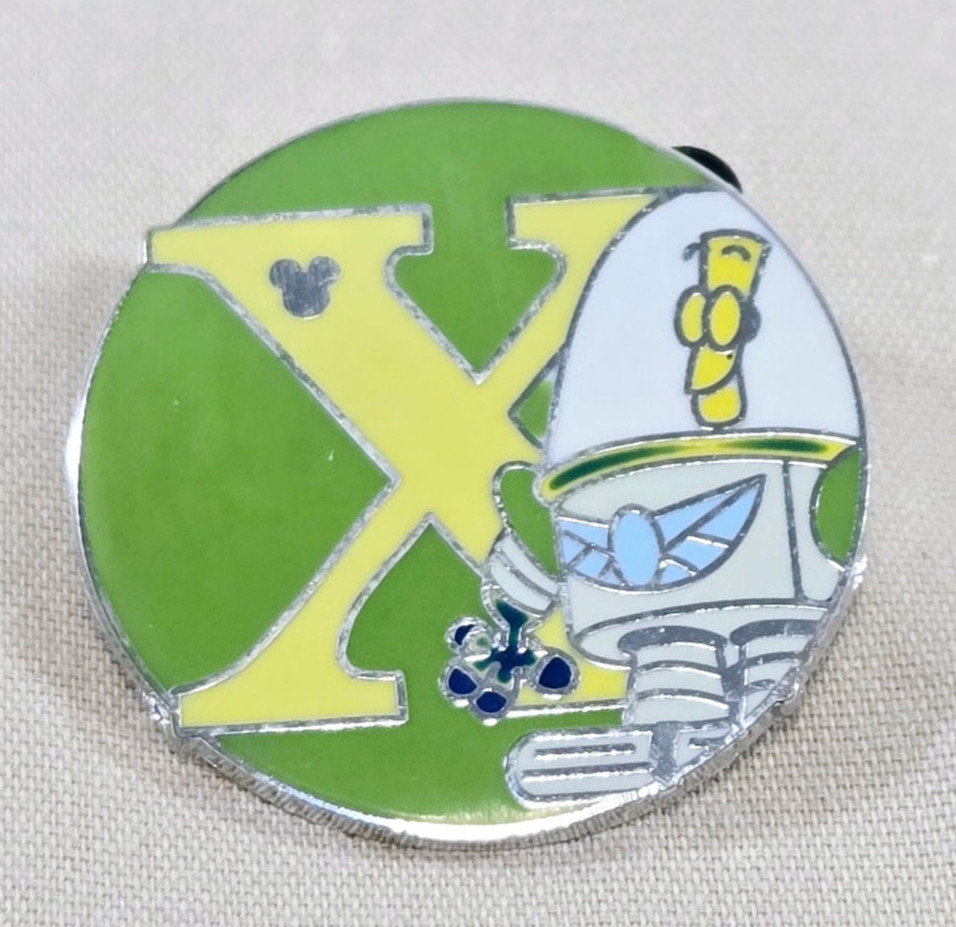 Disney Pin Trading X Alphabet Series XR Hidden Mickey 2009 Authentic