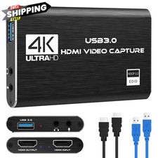 Capture Card, 4K HDMI Video Game 1080P Black