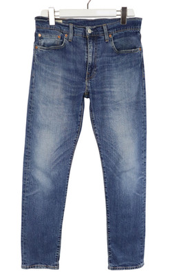 LEVI'S 502 Jeans Men's W32/~L30 Fade Effect Whiskers Stretch Zip Fly Blue Slim