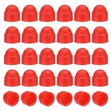 Cover for 30pcs hex nut, M4x7x8.5mm red plastic
