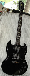 2008 Epiphone SG 6 String RH Electric Guitar Black Made in Indonesia TESTED EX.