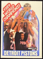 NBA Hoops #353 - 1989 World Champions! Detroit Pistons