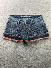 Mossimo Supply Co Cutoff Shorts Womens 9/28 Blue Denim Med Rise Distressed Boho