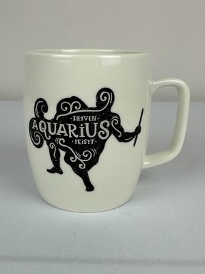 Threshold Aquarius Zodiac Sign Porcelain 16 oz Coffee Mug Astrology Horoscope