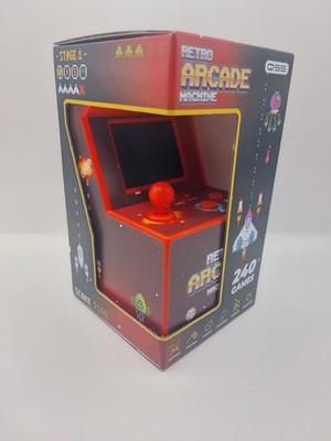 NEU Retro Arcade Mini-Spielautomat 200 integrierte Spiele (8-Bit, Grau) Konsole
