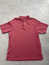 Tommy Bahama Men s Polo Shirt Red Stripe Short Sleeve Casual Golf Size M