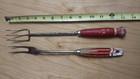 Vintage Red Handle Meat Forks, Lot Of 2 — photo 1