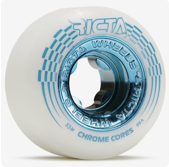Wheels 53mm Chrome Core Teal 99a Blue