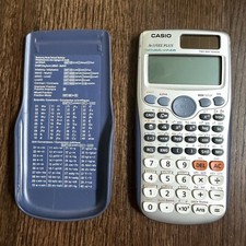 Casio FX-115ES Plus Scientific Calculator With Cover And Chart Works Great