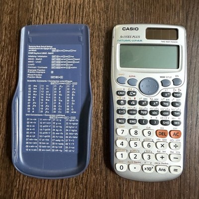 Casio FX-115ES Plus Scientific Calculator With Cover And Chart Works Great!
