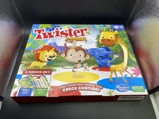Twister Junior Game, Ages 3+ Animal Adventure 2-Sided Mat Game for 2-4 Players