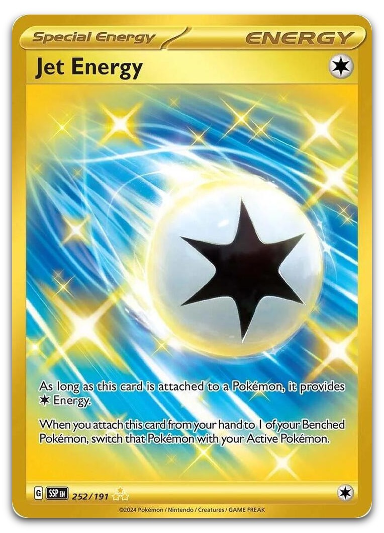 Jet Energy #252/191 (Holo) (NM) SV08: Surging Sparks SSP Pokemon