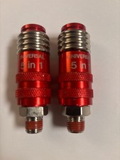  2-pc Universal 5 In 1 Quick Connect Coupler Air Hose Fittings 1/4  NPT