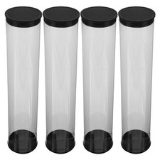 4 Pcs Golf Balls Container Display Case Clear Tubes with Caps Barrel