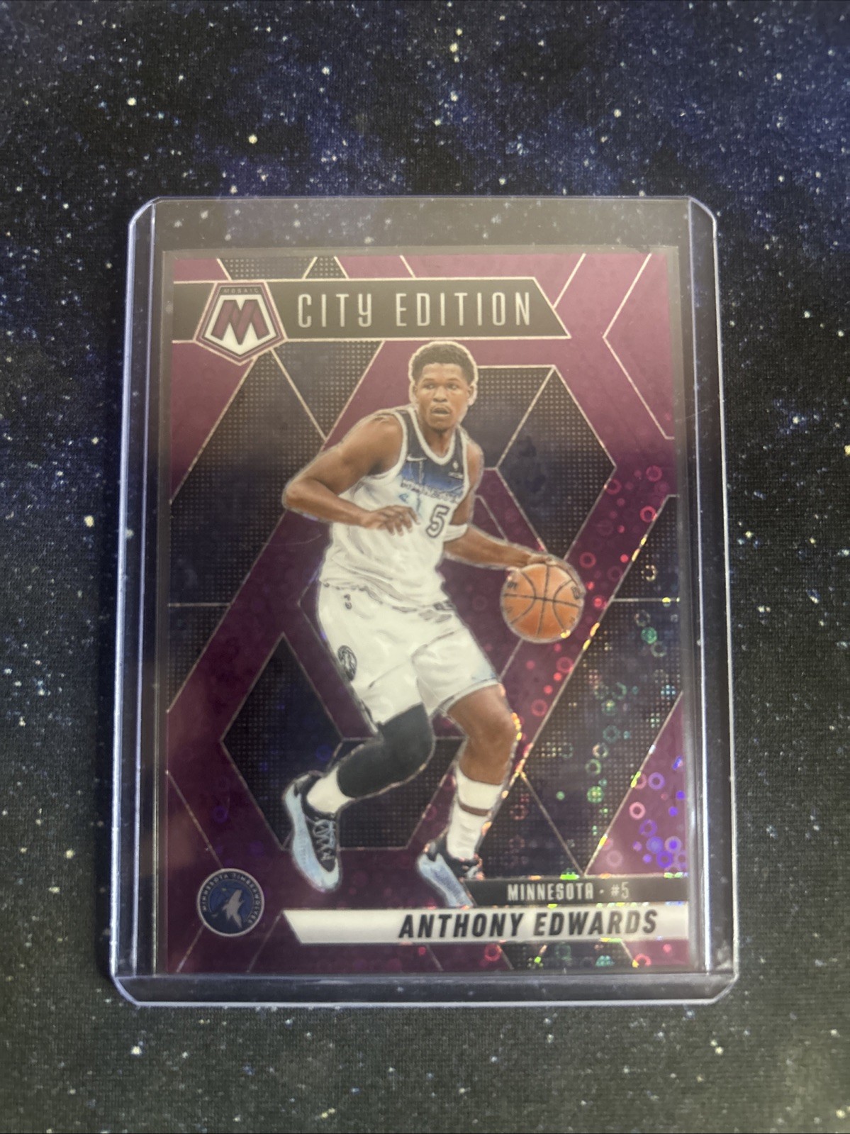 2024 Mosaic Anthony Edwards City Edition Purple Disco /50