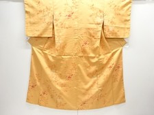 7742573: JAPANESE KIMONO / ANTIQUE KIMONO / TAISHO ROMAN STYLE / WOVEN FLOWER 