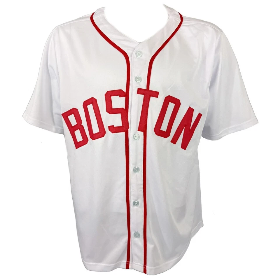 Camiseta con inscripción firmada autografiada por Jim Lonborg MLB Boston Red Sox Certificado de autenticidad JSA Foto 3 de 3