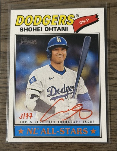 2026 Topps Heritage Real One Autograph #ROA-SO Shohei Ohtani Dodgers