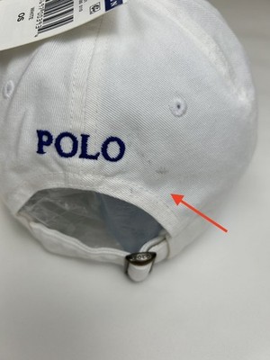 MINOR DEFECT* Polo Ralph Lauren Baseball Cap - White (Blue