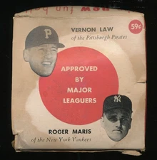 3.75" ROGER MARIS WIFFLE KING 1960's BOX ORIGINAL BALL SHELTON CT VERN LAW TPHLC