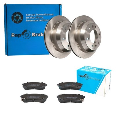 RAP BRAKES BREMSENSET 324mm HINTEN passend für HYUNDAI H-1 CARGO + TRAVEL
