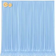 Wrinkle Free Backdrop Curtains 10x15 Ft Baby Blue Wedding Photo Drapes Fabric