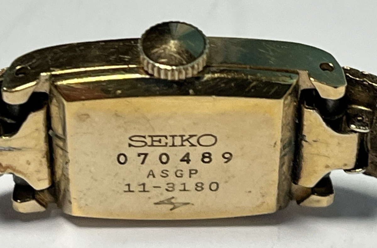 Seiko Women's Mechanical Watch ASGP Gold Plate 11-3180 Japan Works